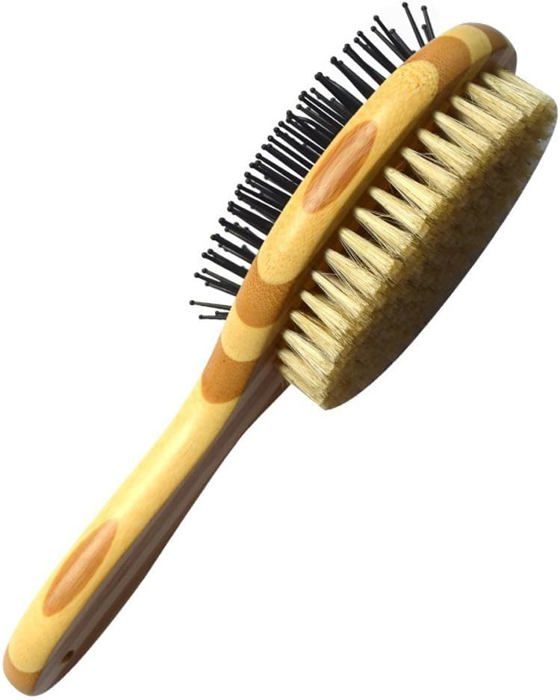 Comparer les prix de Brosse pour chien, peigne pour animaux de compagnie, brosse de massage professionnelle à poils double face en bambou