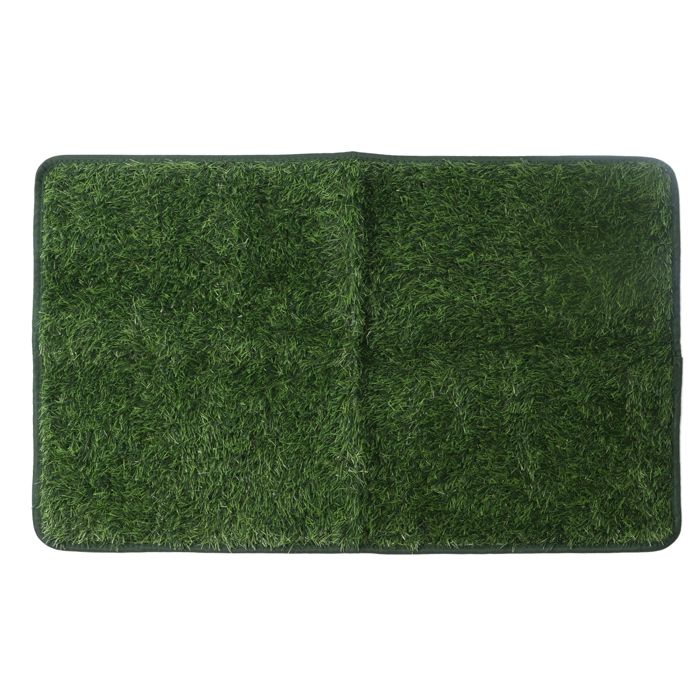 Comparer les prix de Bac à litière pour chien étanche réutilisable facile à nettoyer portable avec gazon artificiel pour intérieur et extérieur