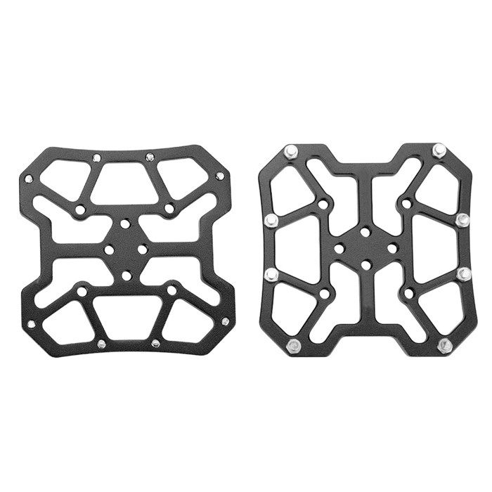 Adaptateur De Pédale à Clic SPD - 1 Paire, Alliage Alu, 9x9 Cm, Noir/rouge, Convertit Votre Vélo De Route Ou VTT En Loisir