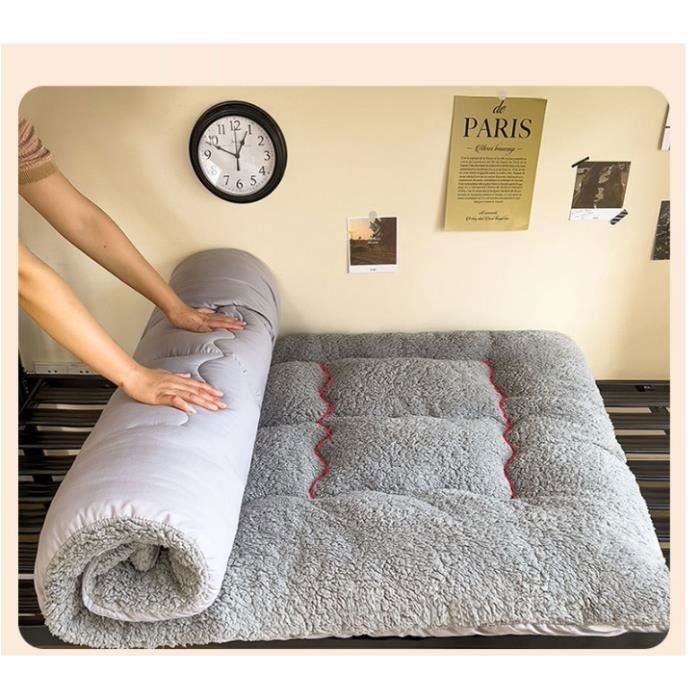 Matelas Pliable 120 x 200cm Japonais pais Tapis De Lit MatelasMatelas en polaire simple Peu Encombrant Pliant Et multicolor MATELAS