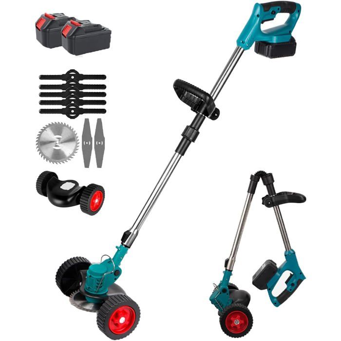 Tondeuse à gazon à 2 roues sans actionnement batterie tondeuse