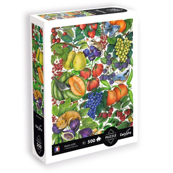 Puzzle - SENTOSPHERE - Calypto - 500 pièces - Les fruits dété - Toucher soyeux - Dès 8 ans