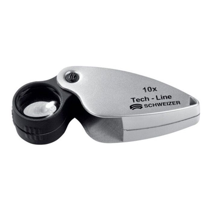 Loupe Pliable Tech-Line SCHWEIZER – Grossissement 20x, Lentille 16,8 Mm, Made In Germany