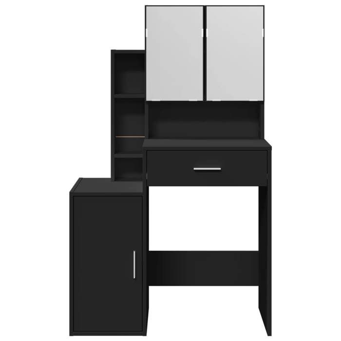 Promotion mai * Coiffeuse avec armoire noir 80x35x132 cm EU8107848235