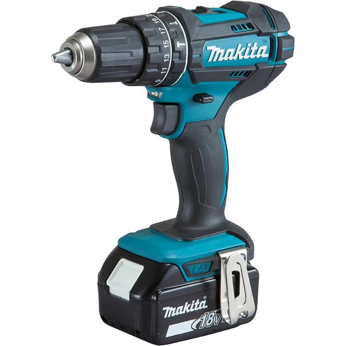 Perceuse visseuse à percussion Brushless 2x3Ah 18V MAKITA DHP482SFE en coffret