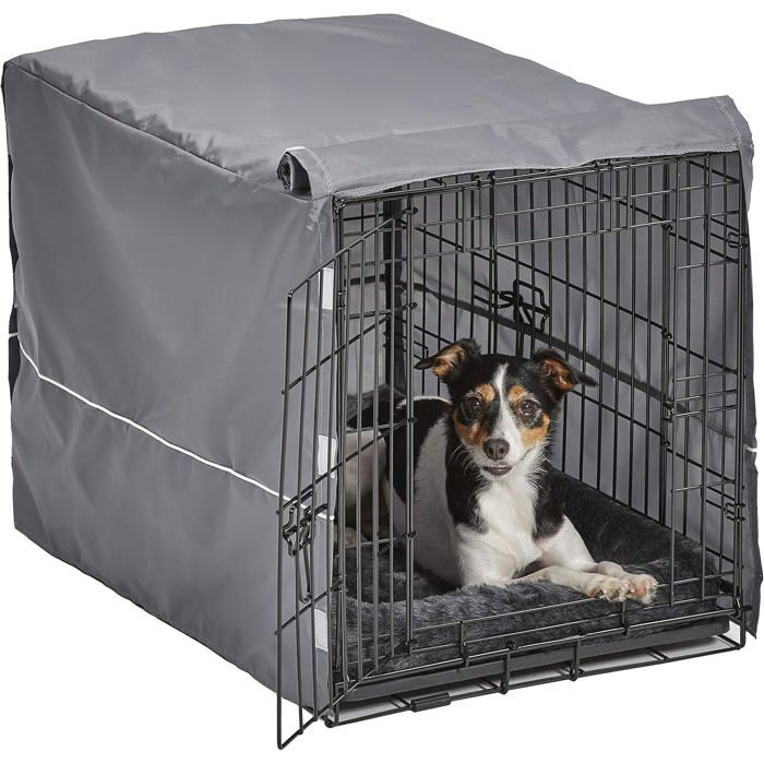 Cage pour Chien - MIDWEST HOMES FOR PETS - B30DD-KIT - Double Porte - Lit et Housse Grise - 76 2 cm Cage pour Chien - MIDWEST HOMES FOR PETS - B30DD-KIT - Double Porte - Lit et Housse Grise - 76 2 cm