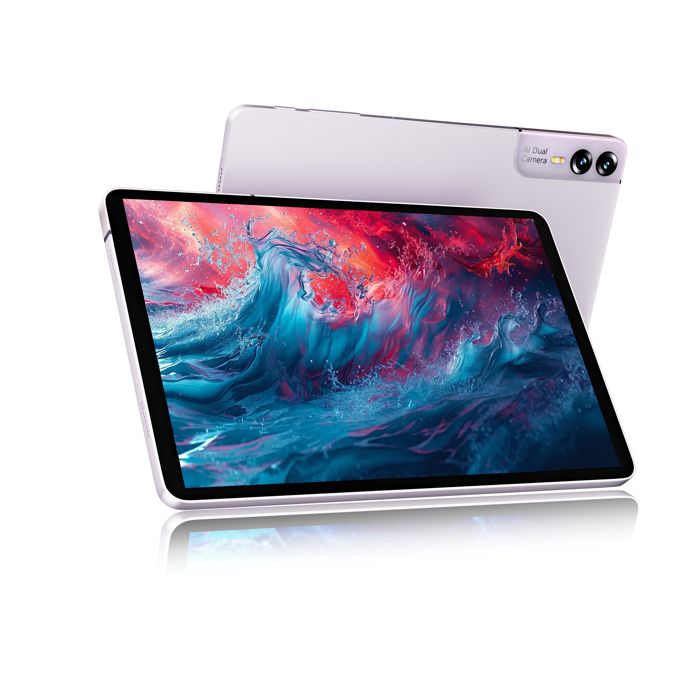 Tablette tactile 11 pouces tablette Android 14 16 Go RAM 512 Go ROM IPS 2560*1440 HD 10 000 mAh Type-C Purple.