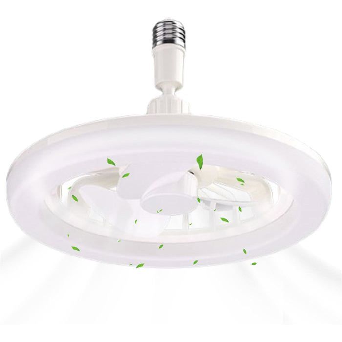 Ventilateur de Plafond LED avec Lumière Télécommande pour Chambre à Coucher Label - Dussdote