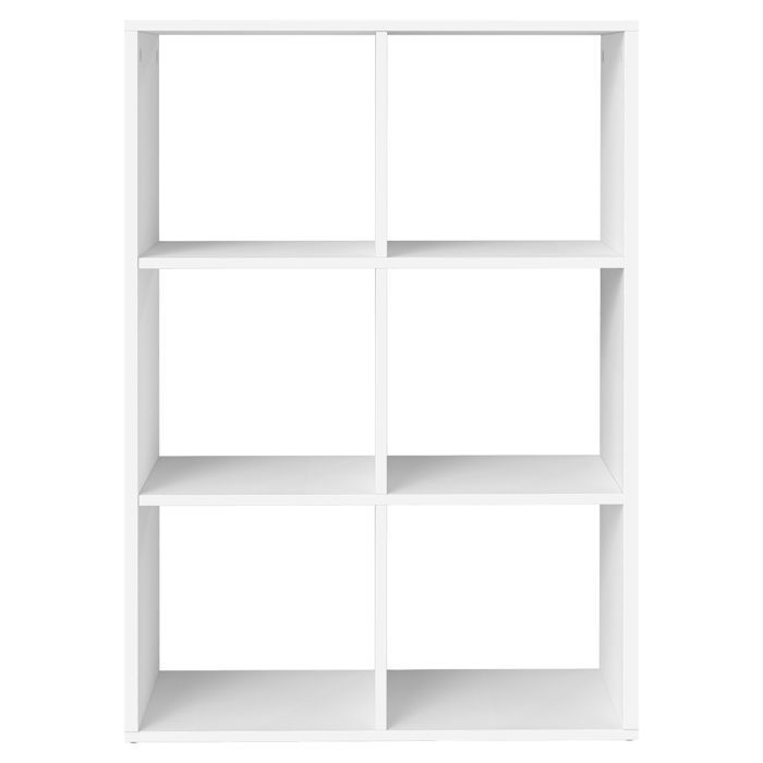 Étagère de Rangement à 3 Niveaux Bibliothèque Ouverte pour Bureau Salon Chambre 30 x 98 x 664 cm Blanc