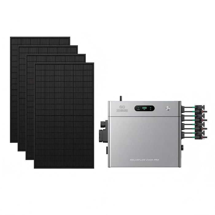 Zendure SolarFlow 2400 Pro - Batterie Solaire 2400W 24-168kWh avec 450Wx4 Panneau Bifacial