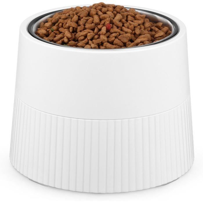 Gamelle surélevée simple pour chiens de toutes tailles gamelle deau antidérapante et anti-fuite avec support amovible en mélamine