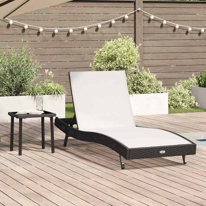 Bain de Soleil - NANAS - Transat - Lot de 2 - 2 PLACES - Noir et Blanc polyrotin 2314614865