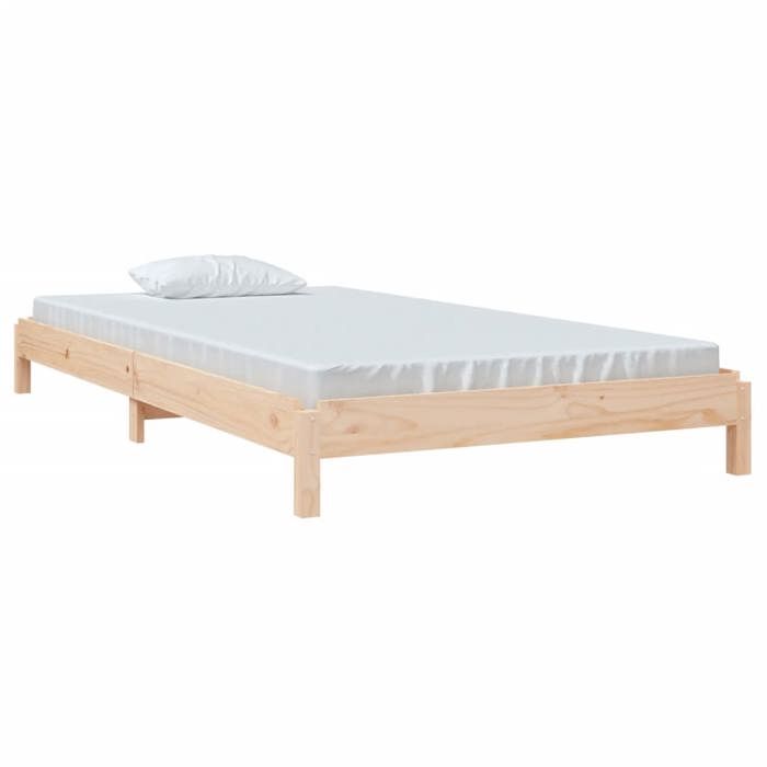 Magnifique Lit empilable sans matelas - 100 x 200cm bois massif de pin - 554223