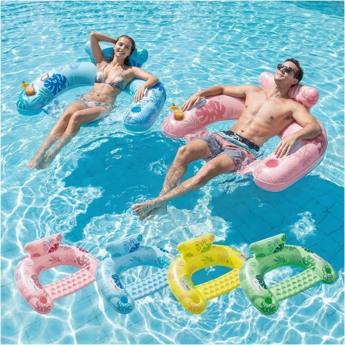 Hamac Gonflable Piscine, Hamac Floattant, Bouée Matelas Gonflable, Hamac de Piscine Fauteuil Chaise Flottante Portable, Adaptée à La Piscine, à La