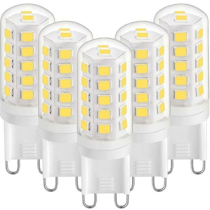 5pcs Ampoules LED G9 – 3W 350LM Blanc Chaud 3000K – Économie dénergie – Pour lustre salon et cuisine