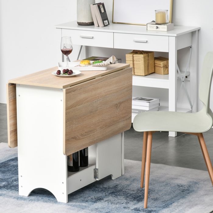 Table basse - MINIMAL - Modulaire relevable - Étagère intégrée - Extensions rabattables - Convertible 2-4 pers Table basse - MINIMAL - Modulaire relevable - Étagère intégrée - Extensions rabattables - Convertible 2-4 pers
