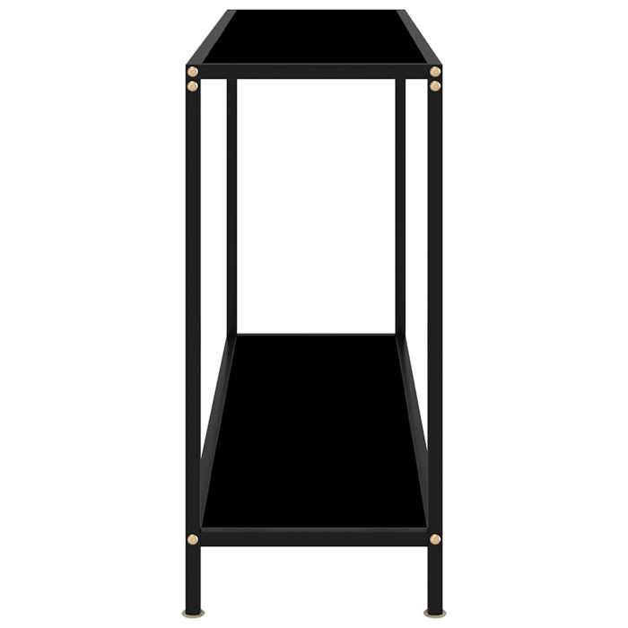 BESTLIFE Table console Noir 120x35x75 cm Verre trempé avec manuel de montage（15135032）VIDAXL