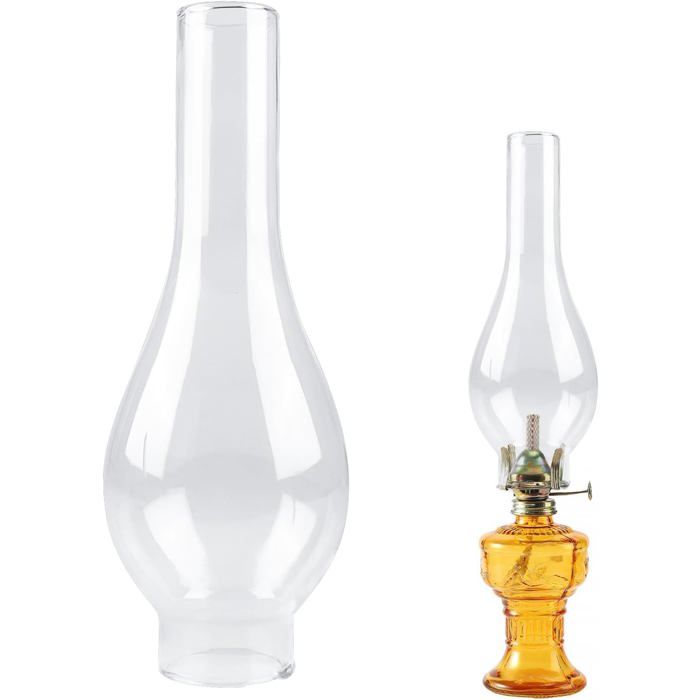 Abat-Jour En Verre Pour Lampe À Pétrole Cheminée De Lampe À Huile Verre De Rechange Pour Lampe À Pétrole Vintage (Base De 5C[IN52]