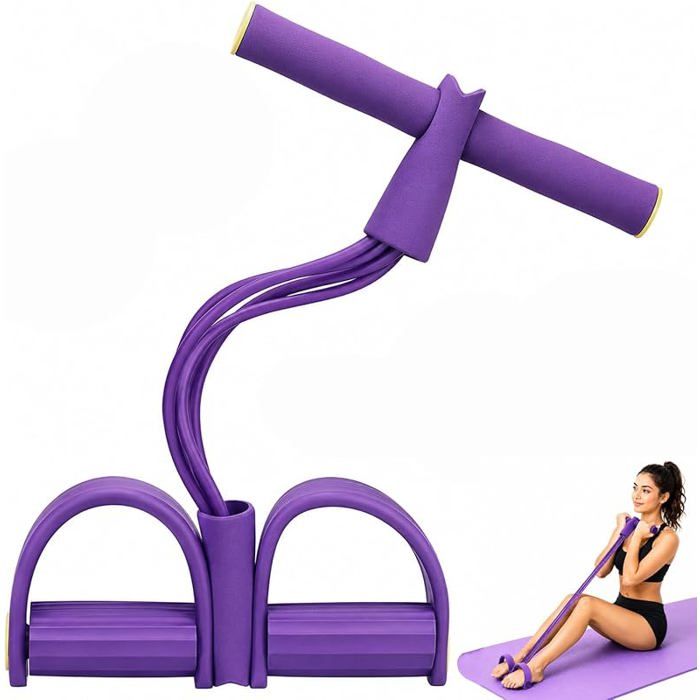 Bande de Résistance Muscution 6 Tubes avec Pédale Poignées Corde Tension  Multifonctionnelle Éstique Fitne ELASTIQUE DE RESISTANCE