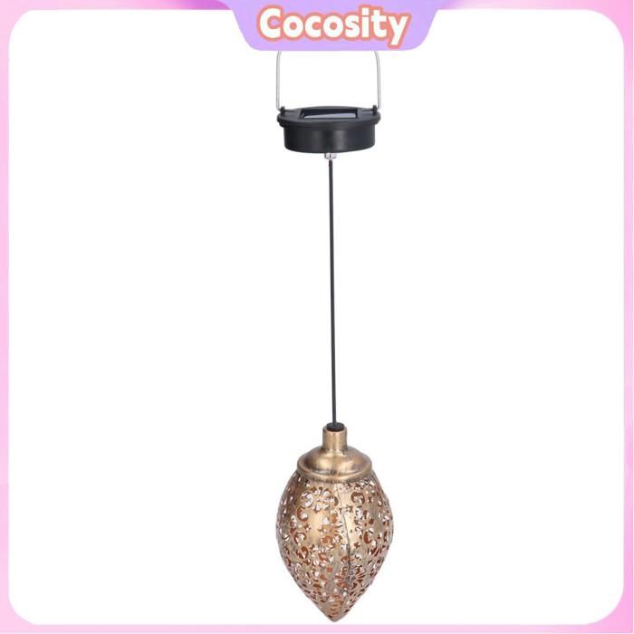 Cocosity Lampe de projection en fer forgé Lampe de Projection Solaire Creuse en Fer forgé Lampe Solaire piscine artificiel