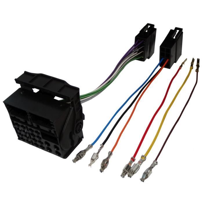 Aerzetix: Adaptateur universel faisceau câble fiche ISO-Quadblock pour  autoradio équipement d'origine - Cdiscount Auto
