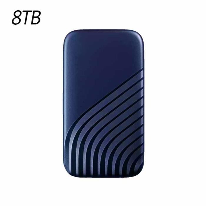 8 To bleu-Disque dur externe portable haute vitesse, SSD d'origine,  stockage de masse, USB 500, interface pou - Cdiscount Informatique