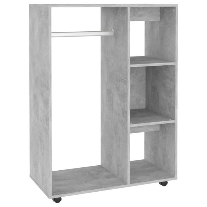 NEW Garde-robe Gris béton 80x40x110 cm Aggloméré