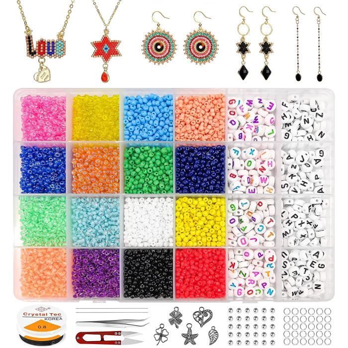 Kit Créatif De Perles En Verre 6mm – 1400 Pièces Pour Bracelets DIY Avec Espaceurs Et Fils Élastiques - 11