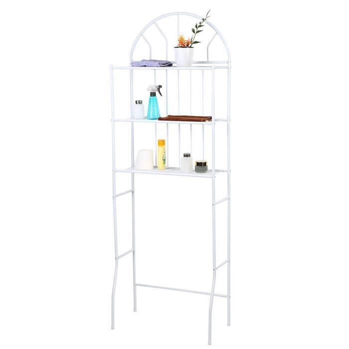 Etagere 3 Tier Meuble Wc En Metal Support De Rangement Pour Salle