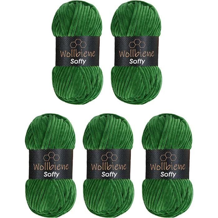 Laine Chenille Épaisse Coopay | Lot De 4 Pelotes 50g | Super Douce Pour Couvertures, Écharpes | 100% Polyester
