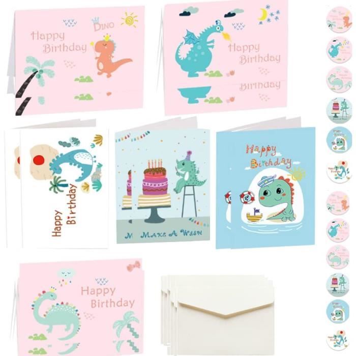 YUZNA - 10 Cartes De Remerciement DIY Avec Enveloppes Kraft Et Autocollants - 12x18 Cm - Parfait Pour Maîtresse, Cadeaux - 5