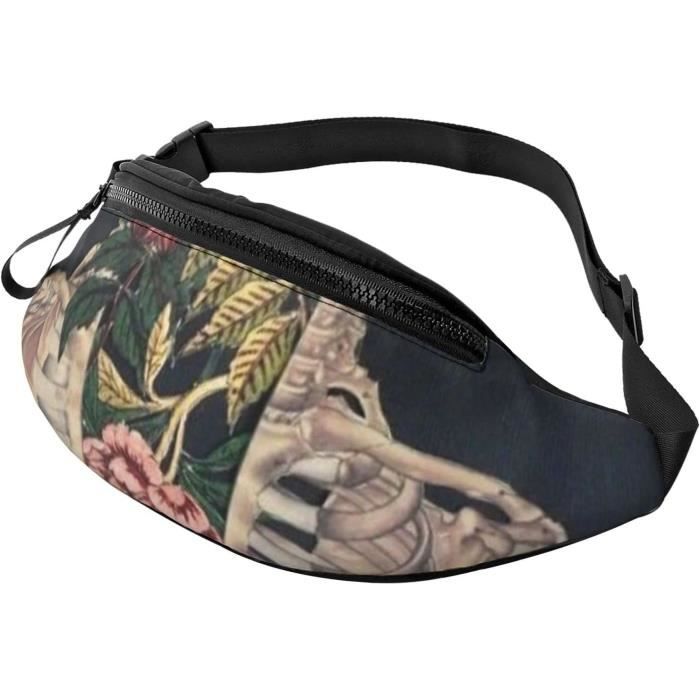 Sac Banane Tendance Réglable – Sport, Course, Randonnée – Unisexe Noir