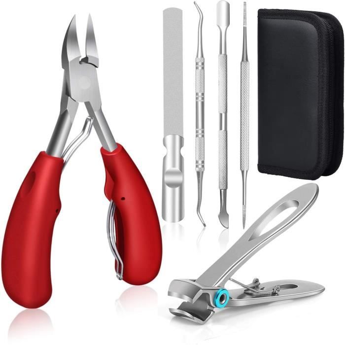 Pince Coupe-Ongle Professionnelle - 3 En 1 Acier Inoxydable - Avec Polissoir - JeoPoom - Neuf