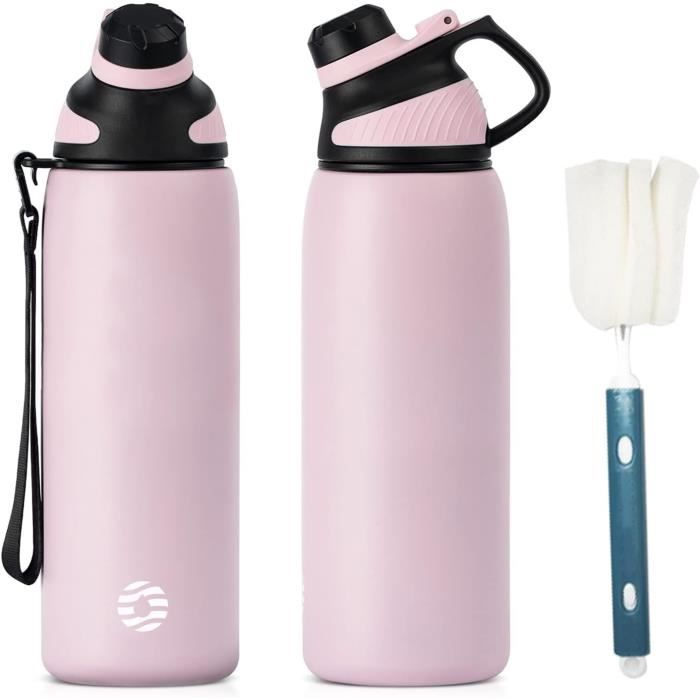 Vikaster Gourde isotherme, 1000ml Gourde, Sans-BPA Gourde inox, Etanche bouteille Approprié & Adulte, Sport, Gym, école, Extérieur