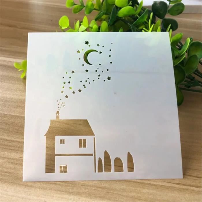 Lot De 12 Pochoirs Géométriques En Plastique Pour Enfants Et Artistes – 10x10 Cm, Formes Créatives Pour Dessin Et Peinture - 10