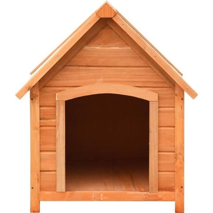 Niche pour chiens - KAI - Bois de pin et sapin massif - 72x85x82 cm - Résistant à leau - Extérieur Niche pour chiens - KAI - Bois de pin et sapin massif - 72x85x82 cm - Résistant à leau - Extérieur