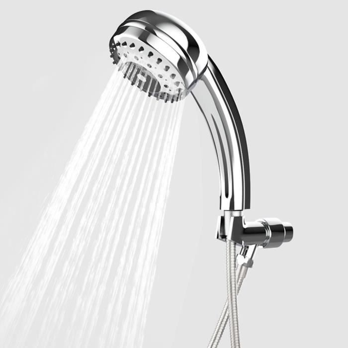 Pommeau de douche à main multifonctionnel de réglage de jet avec le jeu de tuyau inoxydable