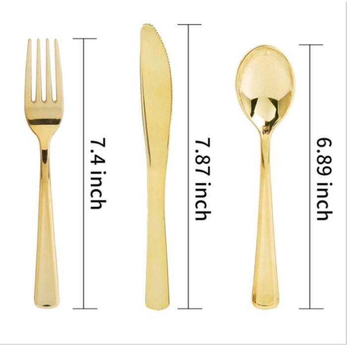 fourchette et cuill/ère r/éutilisables pour le camping couteau S/élection varie com-four/® 12 couverts