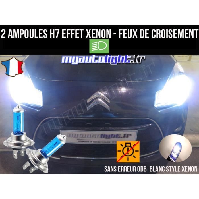H7 xenon optique Light Feux de Croisement Ampoules Lampes ampoules super white Look c6