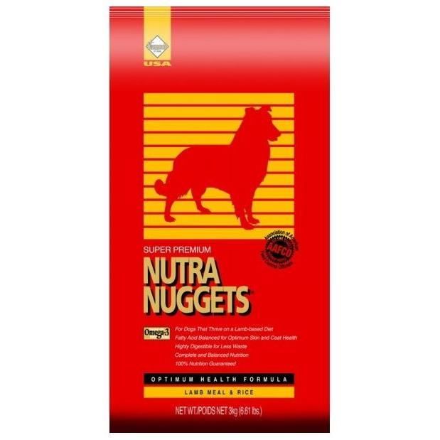 nutra nuggets dog food lamb and rice