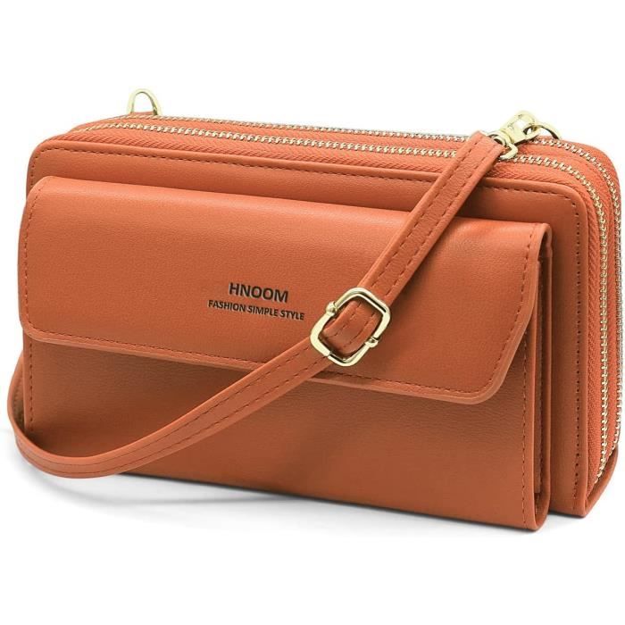 Mini Sac Bandoulière Femme En Cuir PU - Sac Téléphone Portable Avec Fentes Cartes - Petit Sac à Main Léger Et Pratique