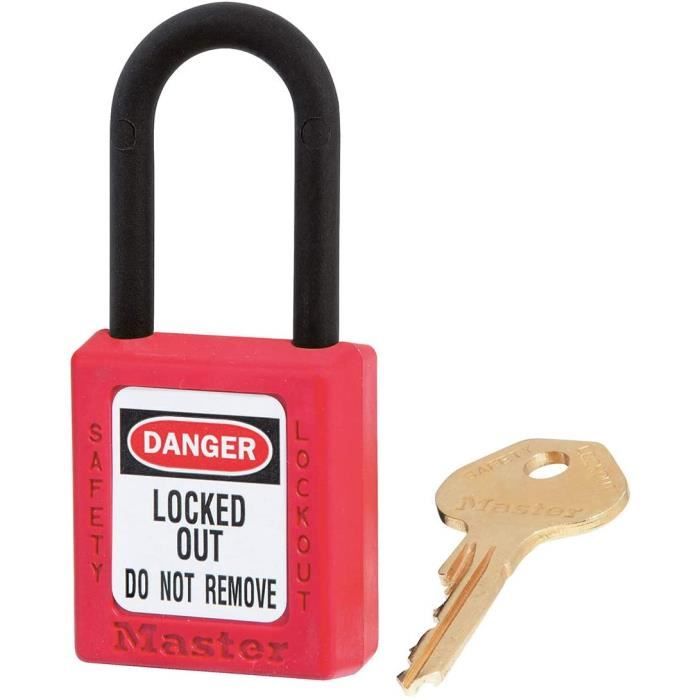 Lot De 6 Cadenas Rouges Brady Abus 38mm - Pour Consignation Maintenance - Neuf