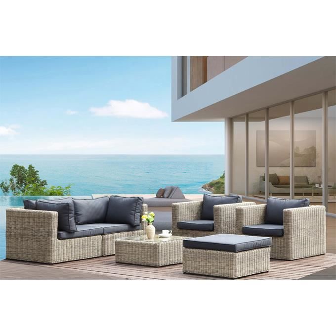 Salon De Jardin Modulable Resine Tressee Ronde Liberty Smart