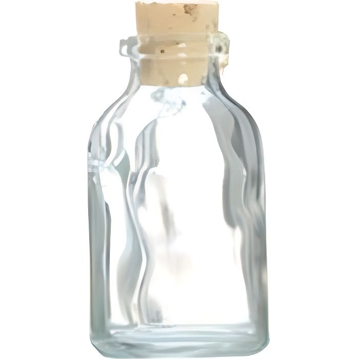 Mini bouteille en verre 6 cm avec bouchon liège - Cdiscount Maison