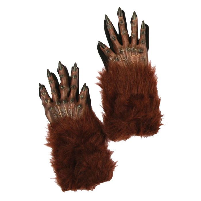 Gants de loup-garou avec griffes pour cosplay, fête costumée, gris, gris, 13cmx30cm Gants de loup-garou avec griffes pour cosplay, fête costumée, gris, gris, 13cmx30cm