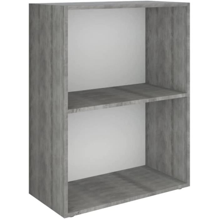 Bibliothèque/Séparateur De Pièce | Armoire De Livres | Meuble De Rangement Gris Beton 100x33x94 5 Cm Cfw531466 93693447