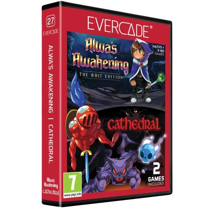 Rétrogaming Blaze Evercade Alwa' Awakening & Cathedral Dual Cartridge Cartouche n°