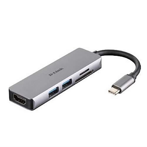 D-Link DUB-M530 Hub USB USB-C 5-en-1 avec HDMI-Lecteur de Carte- Idéal pour Partager une Connexion Entre Plusieurs Pé DUB-M53