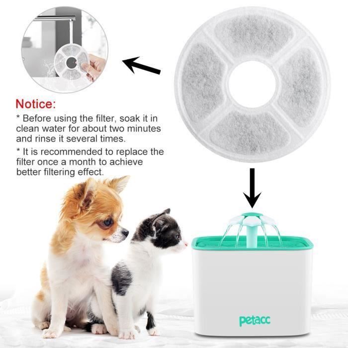 6 Pcs Fontaine A Eau De Filtre A Charbon Actif Pour Chat Et Chien Animaux De Compagnie Cdiscount