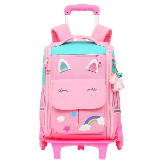 Sac à Dos Trolley Lilo & Stitch 3 Roues - 33 Litres - Pour école Primaire Et Collège - Détachable, Rembourré